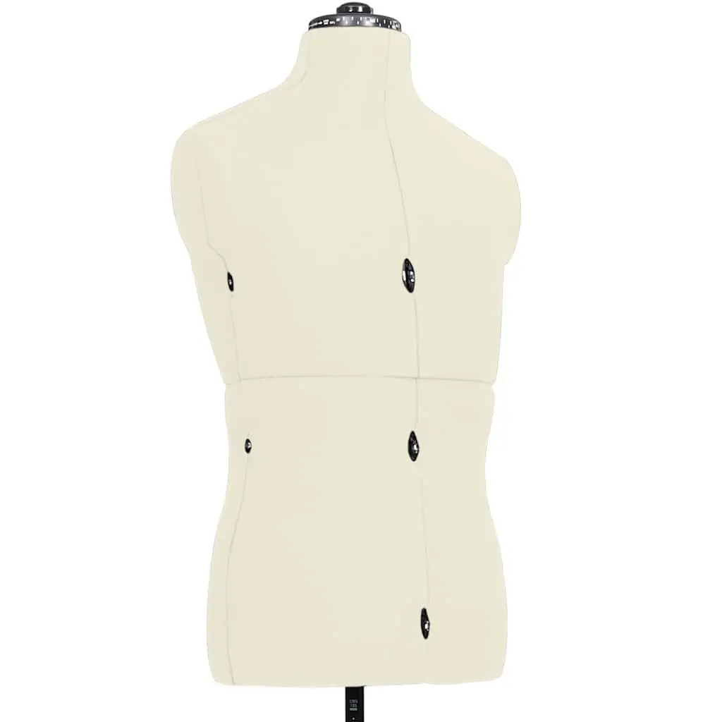 Adjustable Dress Form Mannequin for Men's Clothing Display Cream 37 to 45 Size