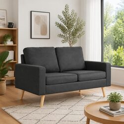 Reliable and Affordable 2-Seater Sofa in Grey