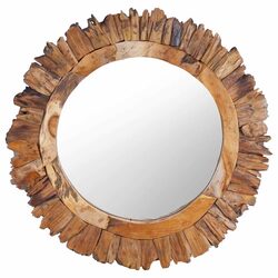 Charming 60 cm Teak Mirror: Practical and Stylish