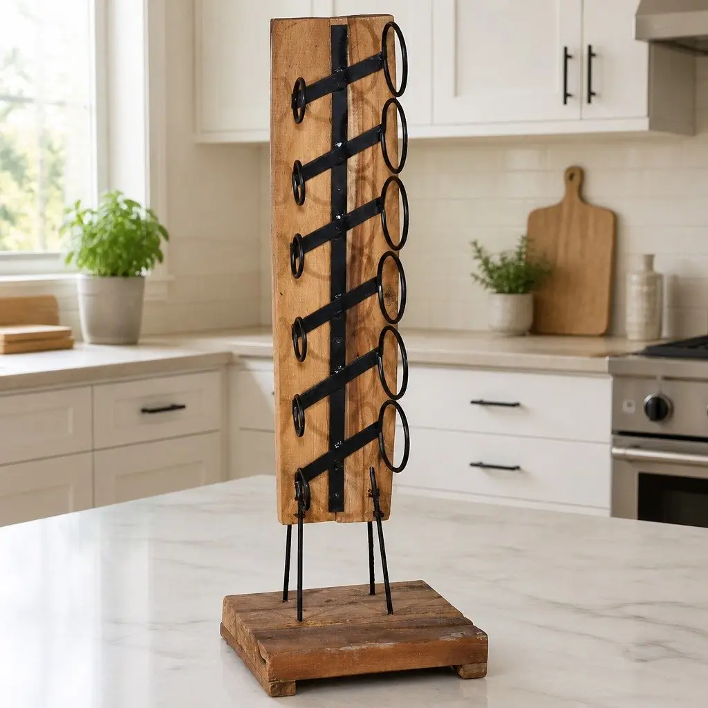 Wine Rack for 6 Bottles with Vintage Style