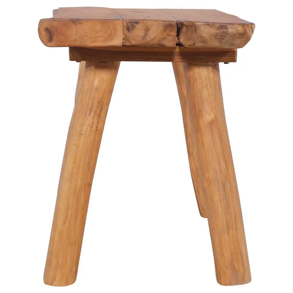 Garden Bench Indoor Outdoor Seating 80cm Solid Teak Wood Brown