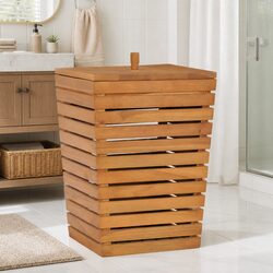 Practical Brown Laundry Basket 30x30x45cm