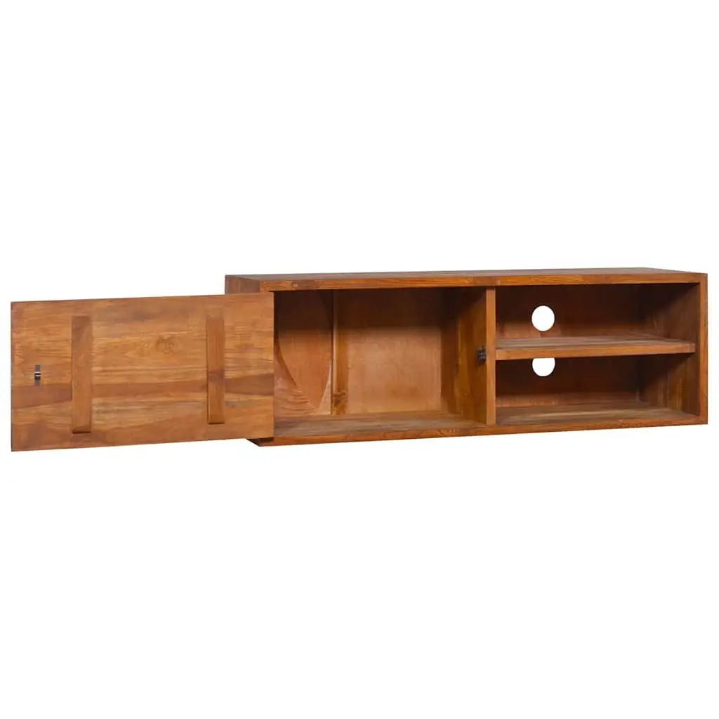 Solid Teak Wood TV Cabinet with Storage
