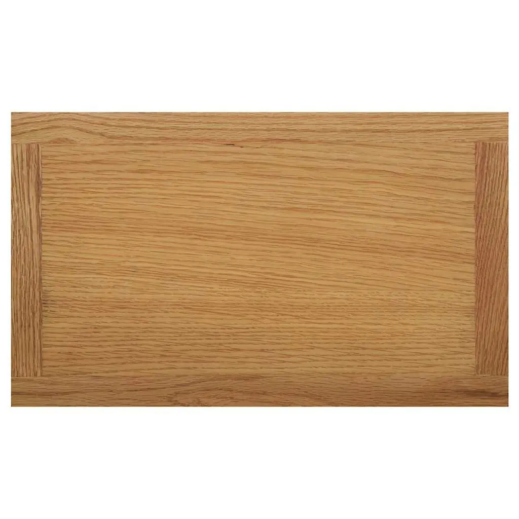 End Table Magazine Rack Solid Oak Wood 45x27x42 cm Brown