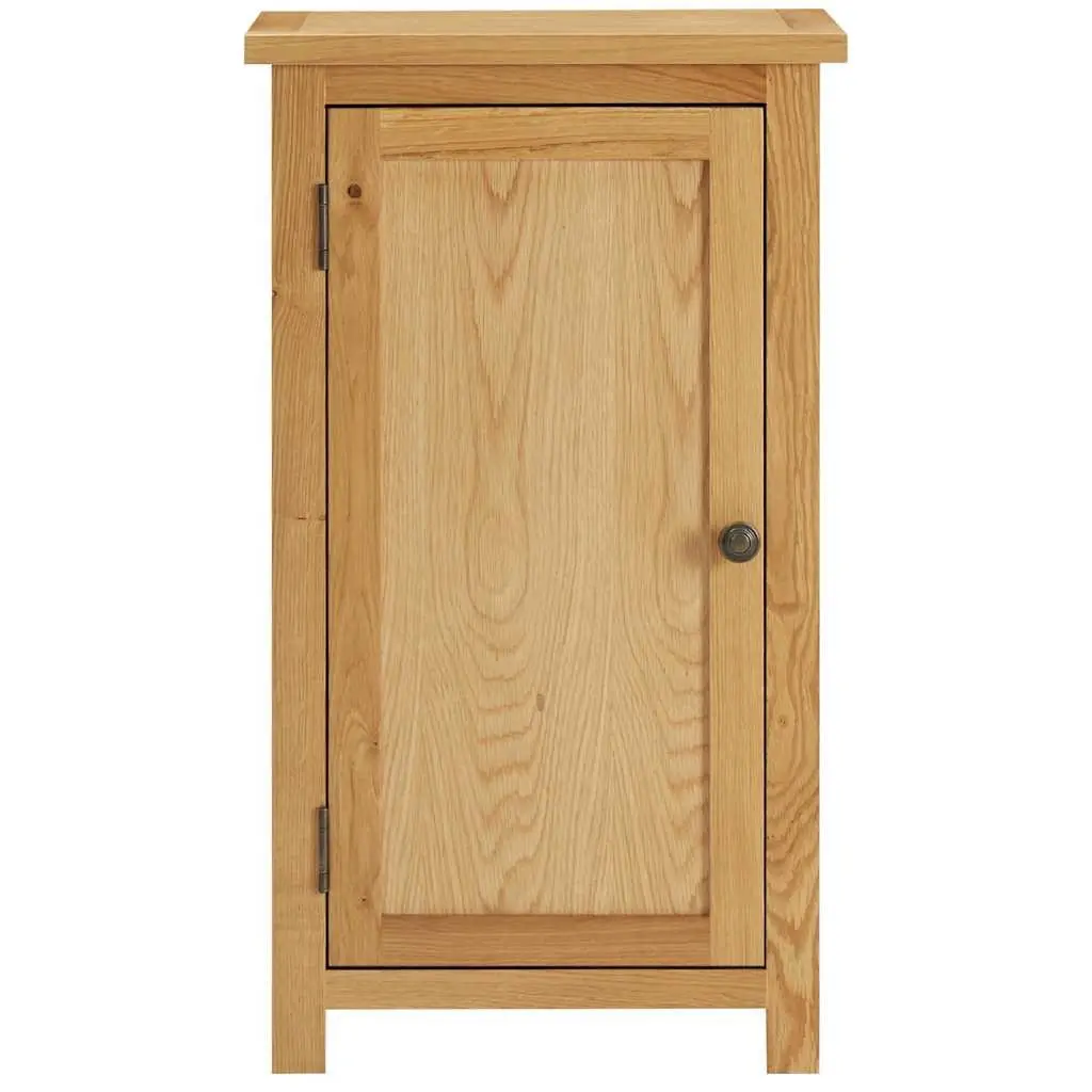 Solid Oak Wood Cupboard Storage Cabinet Sideboard Brown 45x32x85cm