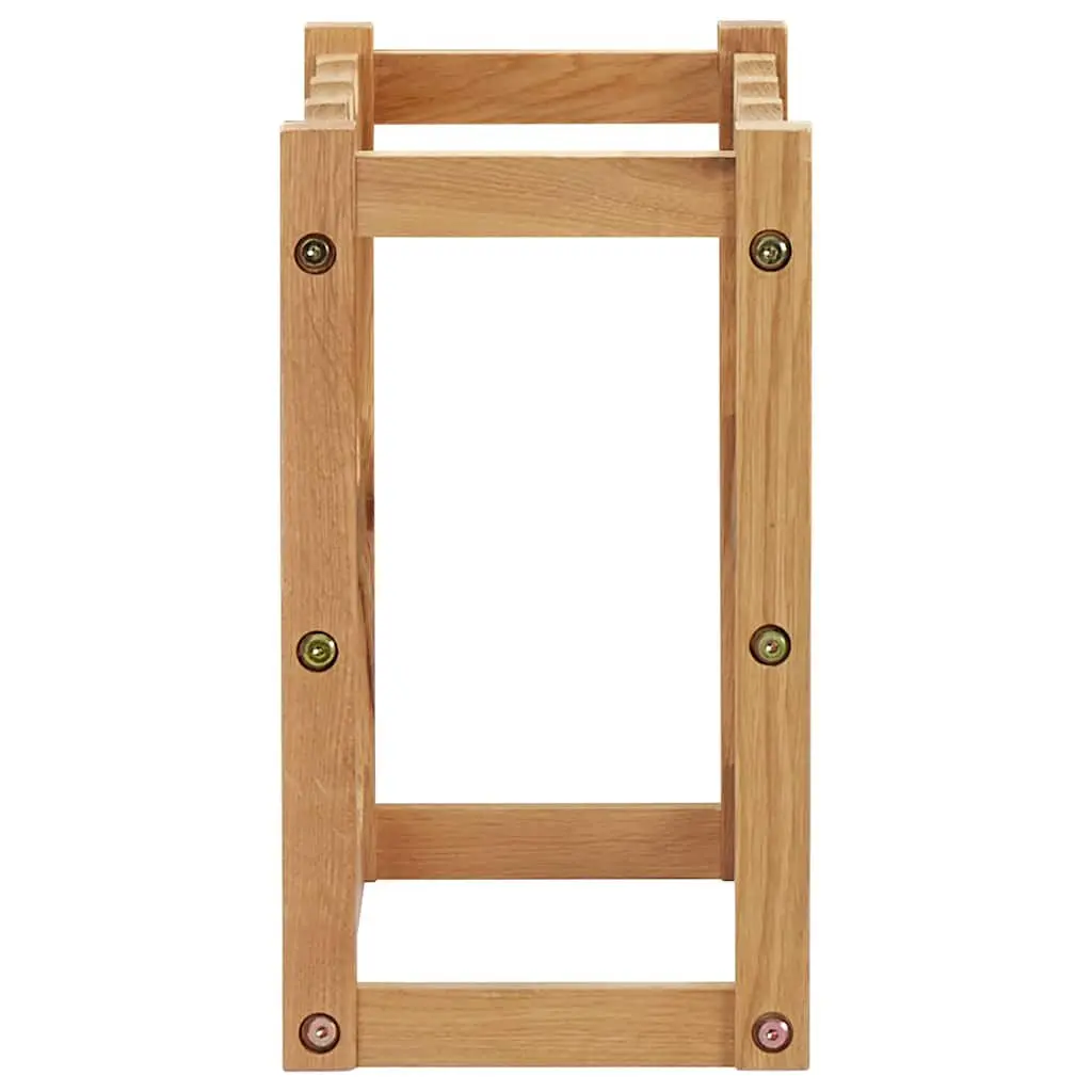 Wine Rack Freestanding Storage Organiser for 6 Bottles Solid Oak Wood Brown