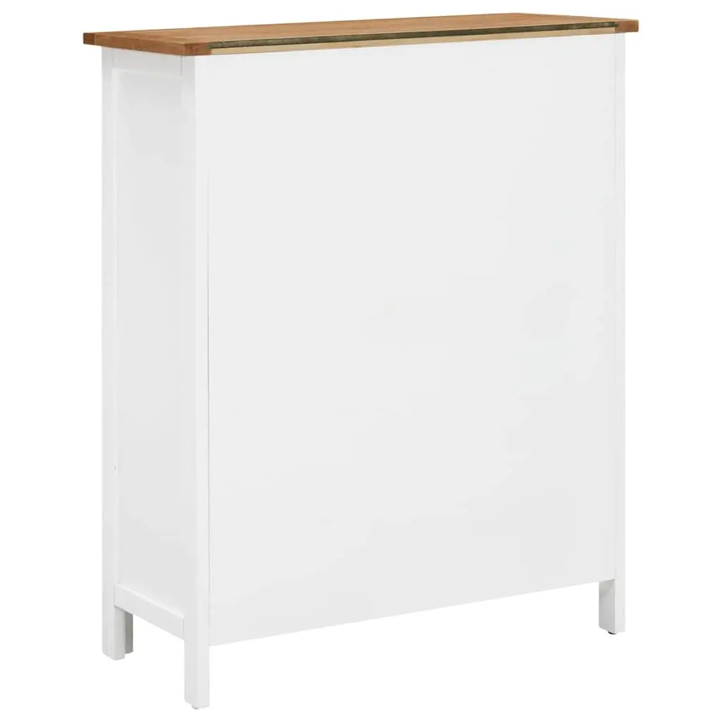 Wine Cabinet Storage Furniture Open Racks Drawers Brown Solid Oak Wood 72x32x90 cm
