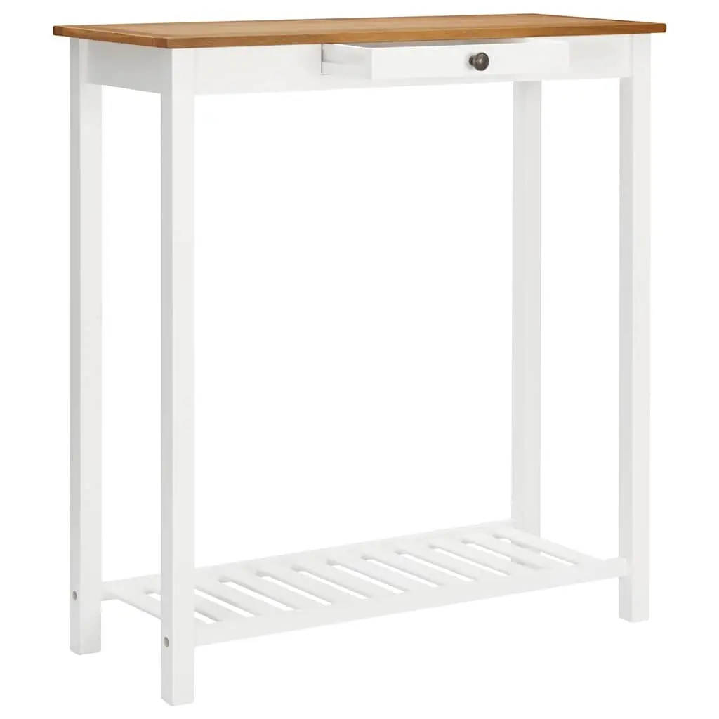 Solid Oak Wood Bar Table 100x40x110cm Brown Kitchen Dining Furniture Shelf