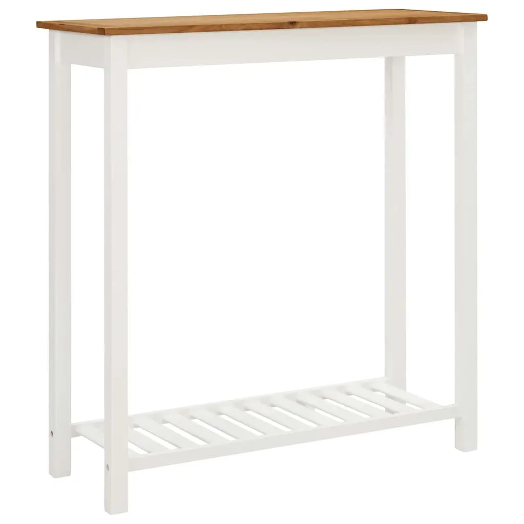 Solid Oak Wood Bar Table 100x40x110cm Brown Kitchen Dining Furniture Shelf