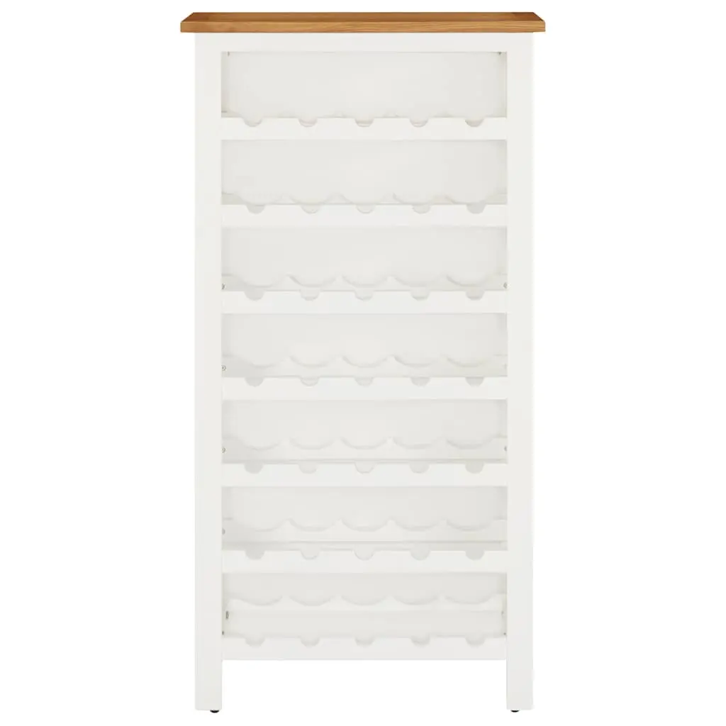 Wine Cabinet Bottle Rack Storage Holder Solid Oak Wood Brown 56 x 32 x 110 cm