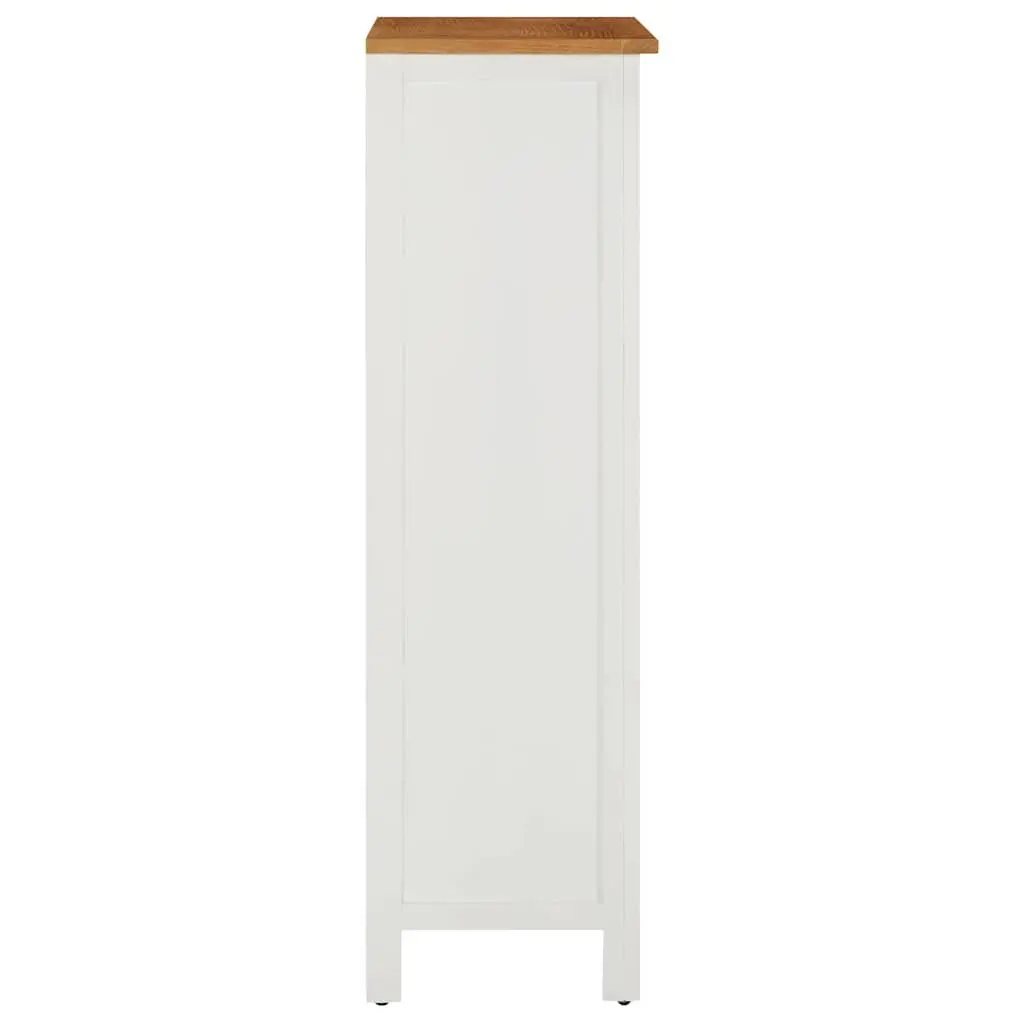 Wine Cabinet Bottle Rack Storage Holder Solid Oak Wood Brown 56 x 32 x 110 cm