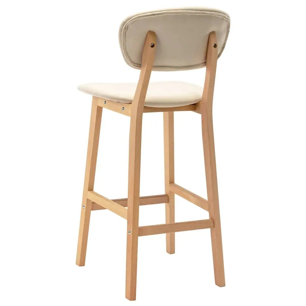 Bar Stools Cream Upholstered Chairs Modern Seating 2 Piece