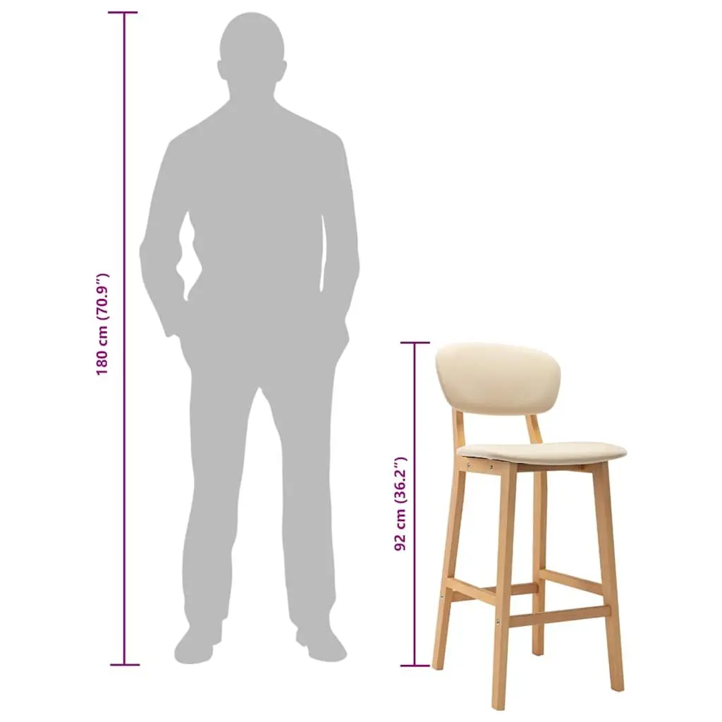 Bar Stools Cream Upholstered Chairs Modern Seating 2 Piece
