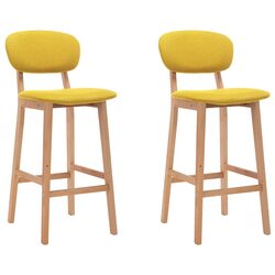 Value-Driven Yellow Fabric Bar Stool Set for Comfort