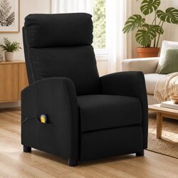 Comfortable Black Massage Chair with 6 Vibration Points