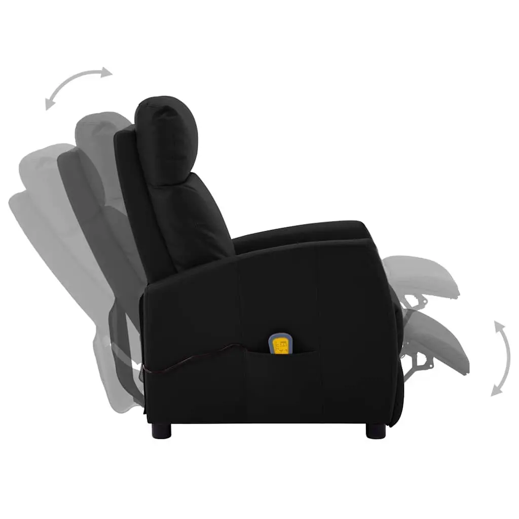Massage Chair Vibration Relaxation Reclining 3 Positions Black