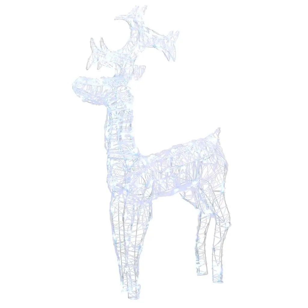 Standing Reindeer Christmas Decoration 90 Cold White LEDs 60x16x100cm Acrylic Outdoor Indoor
