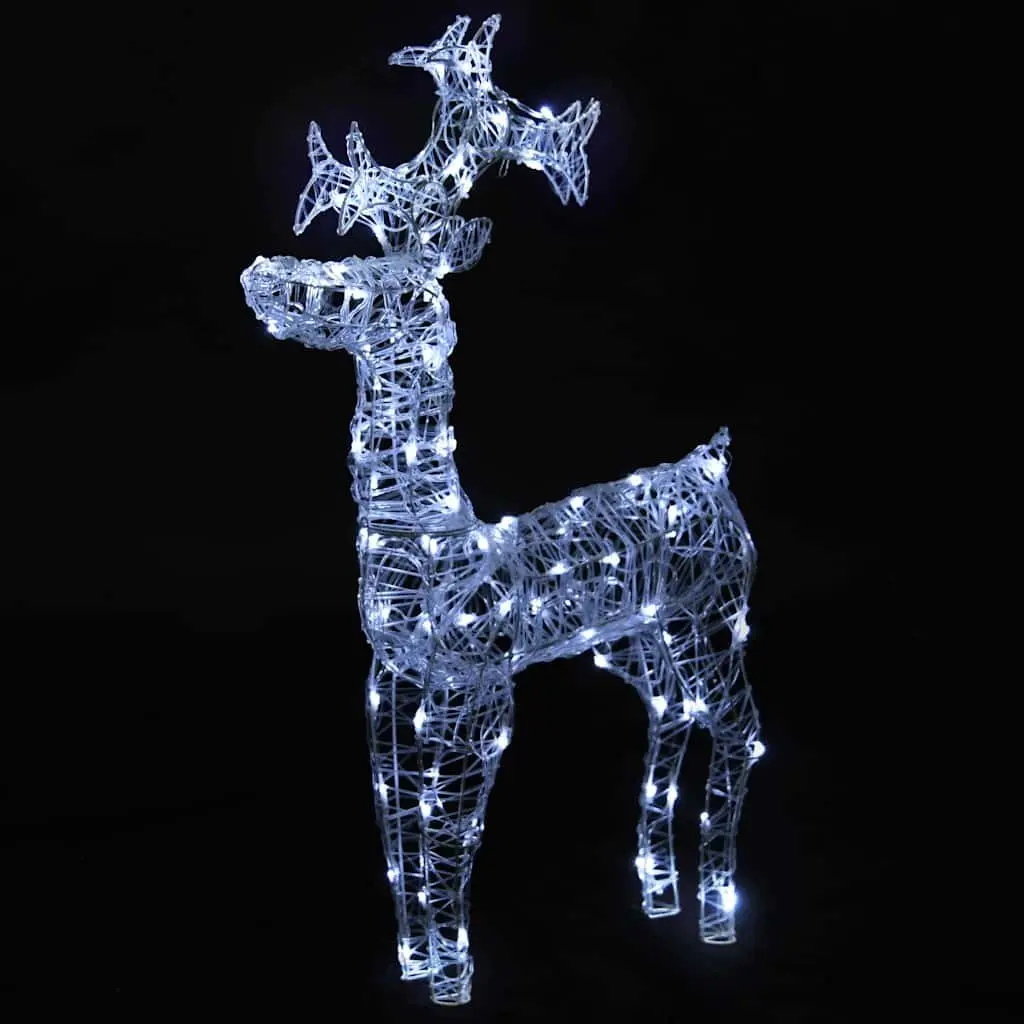 Standing Reindeer Christmas Decoration 90 Cold White LEDs 60x16x100cm Acrylic Outdoor Indoor