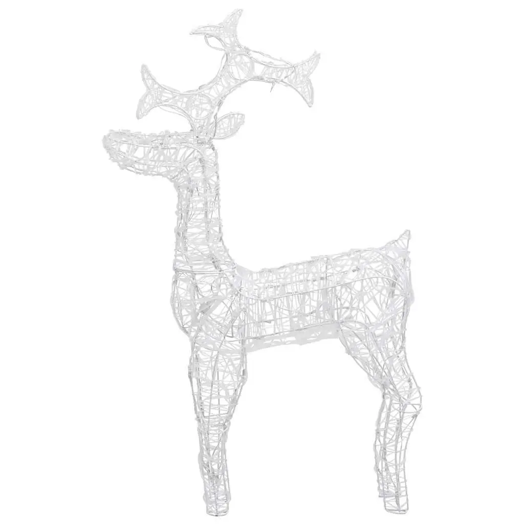 Standing Reindeer Christmas Decoration 90 Cold White LEDs 60x16x100cm Acrylic Outdoor Indoor