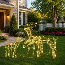 Warm and Practical Christmas Reindeer LED Light Display