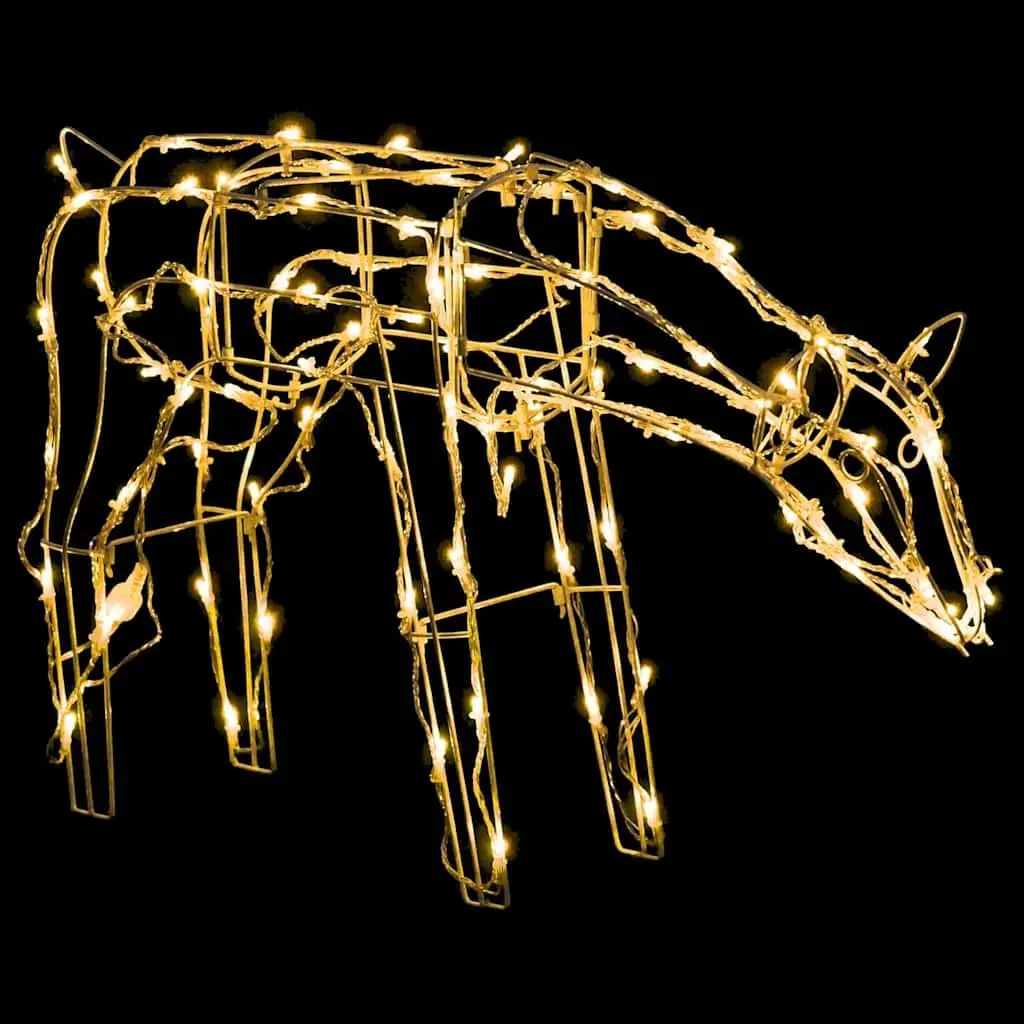 Christmas Reindeer LED Light Display Decoration 3 Piece Warm White Indoor Outdoor