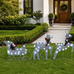 Warm Your Holidays with Silver Reindeer Sleigh Decoration