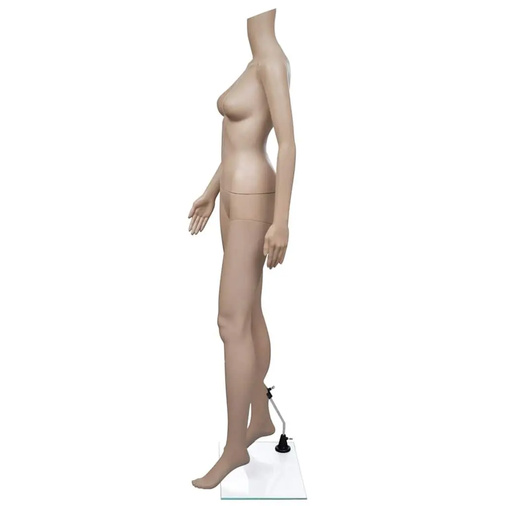 Beige Female Mannequin Display Torso Retail Shop 360 Degree Rotating Arms PE Material