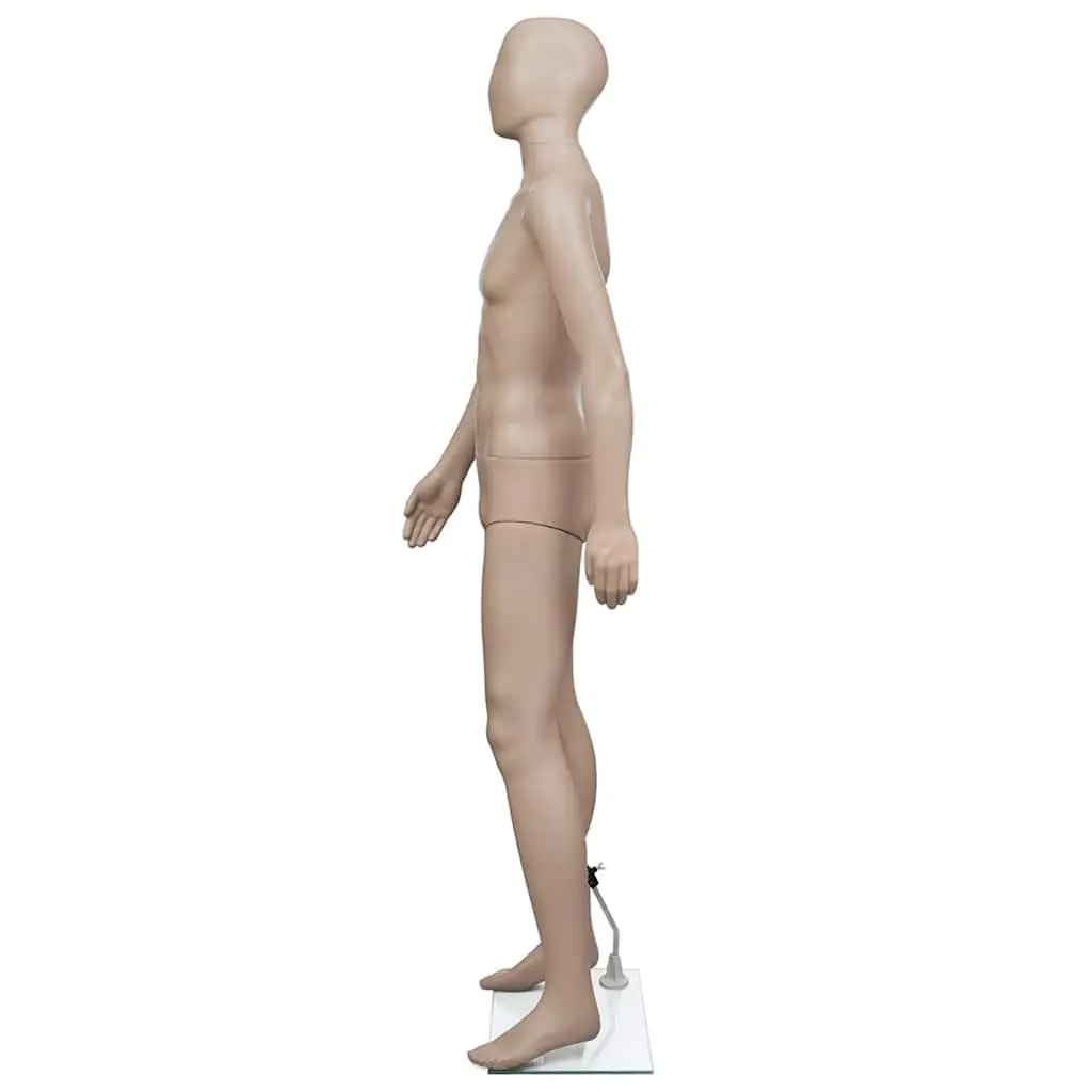 Full-Body Male Mannequin Display Fashion Retail Clothing Beige 360° Rotatable Head and Arms