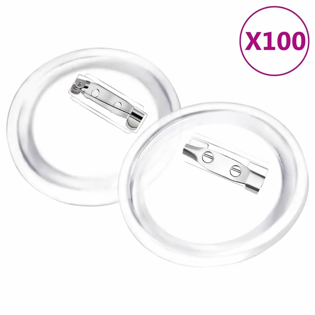 Button Badge Kit DIY Craft 44mm Round Clear Transparent