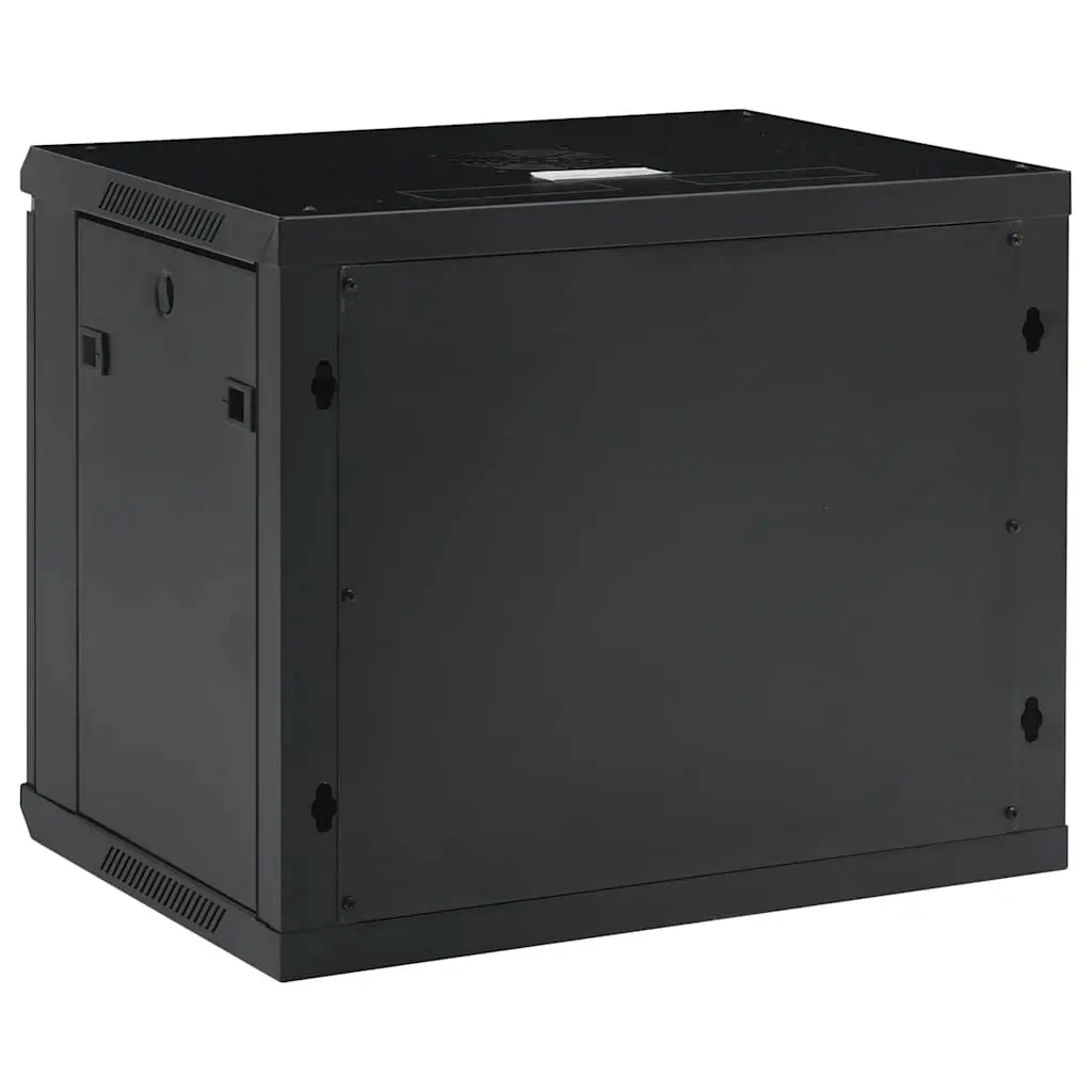 9U Wall Mounted Network Cabinet Data Server Rack Enclosure 600x450x510mm Black