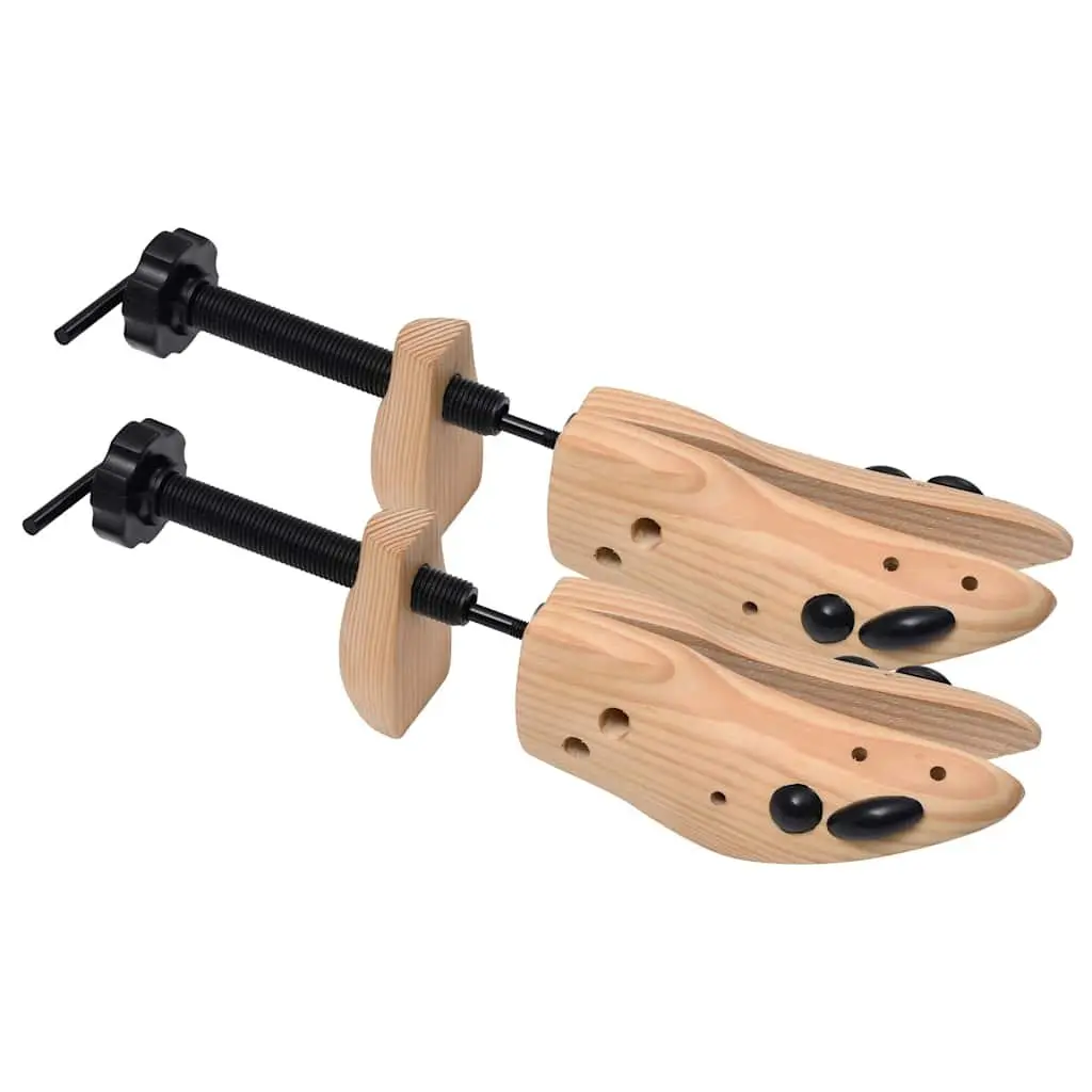 Shoe Trees Moisture Absorbing Size 41-46 Wooden Stretchers Shapers Brown