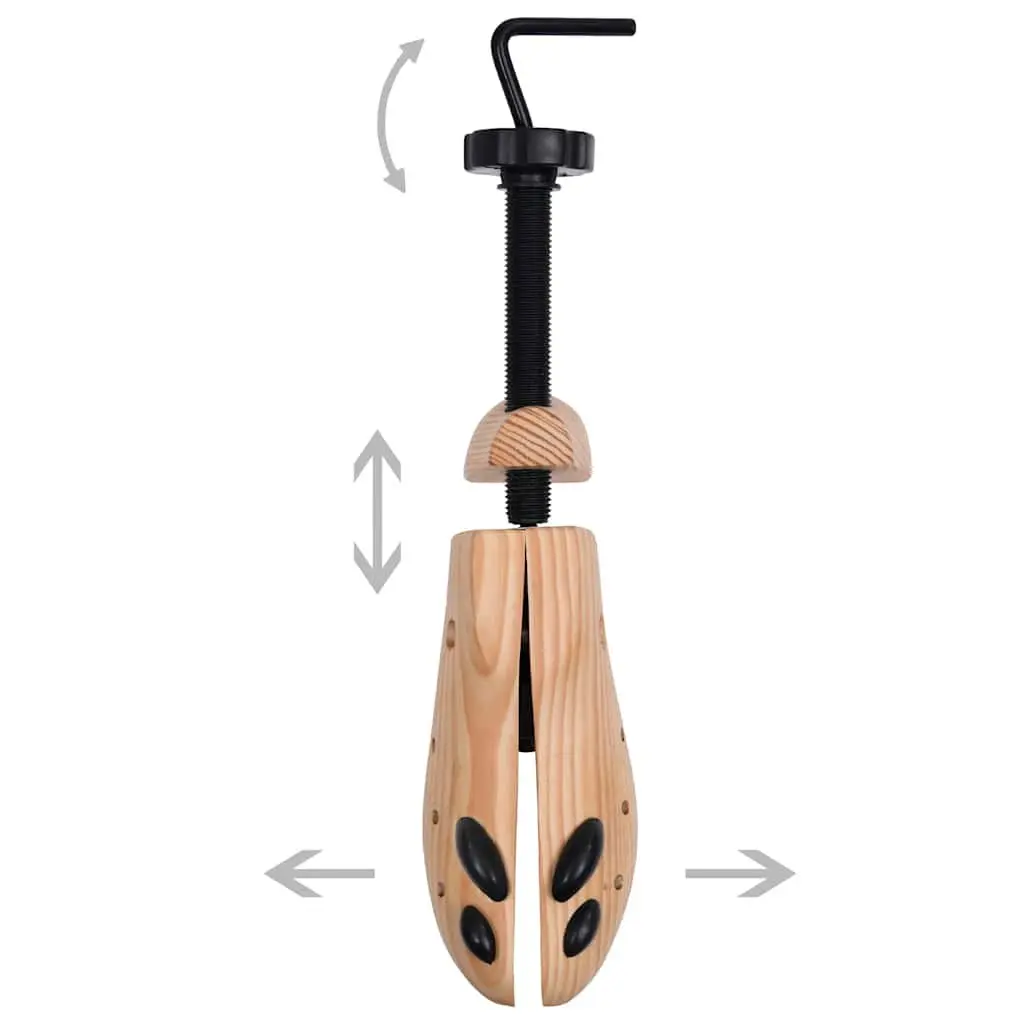 Shoe Trees Moisture Absorbing Size 41-46 Wooden Stretchers Shapers Brown