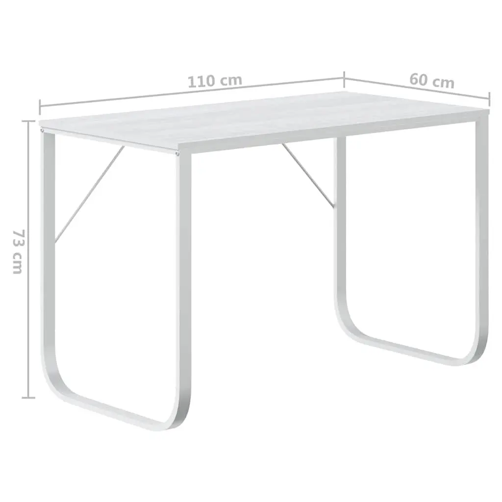 White Computer Desk 110x60x73cm