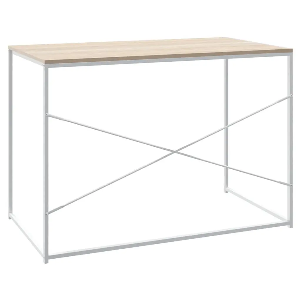 Computer Desk Writing Table Home Office Furniture Engineered Wood Metal Frame
