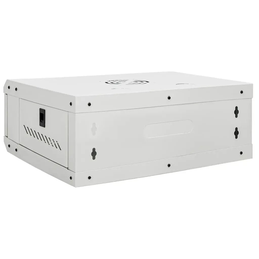 4U Wall Mounted Network Cabinet 19" Rack Mount Grey Storage 53x40x21cm