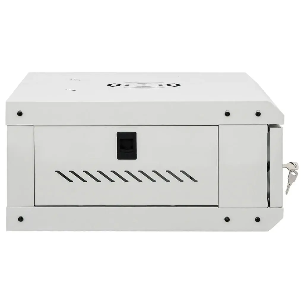 4U Wall Mounted Network Cabinet 19" Rack Mount Grey Storage 53x40x21cm