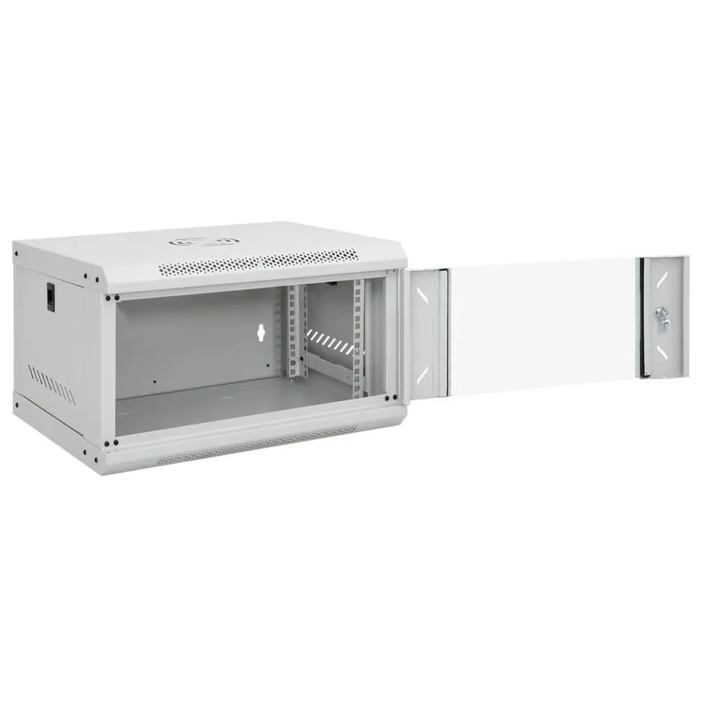 6U Wall Mounted Network Cabinet 19" Grey Storage Rack