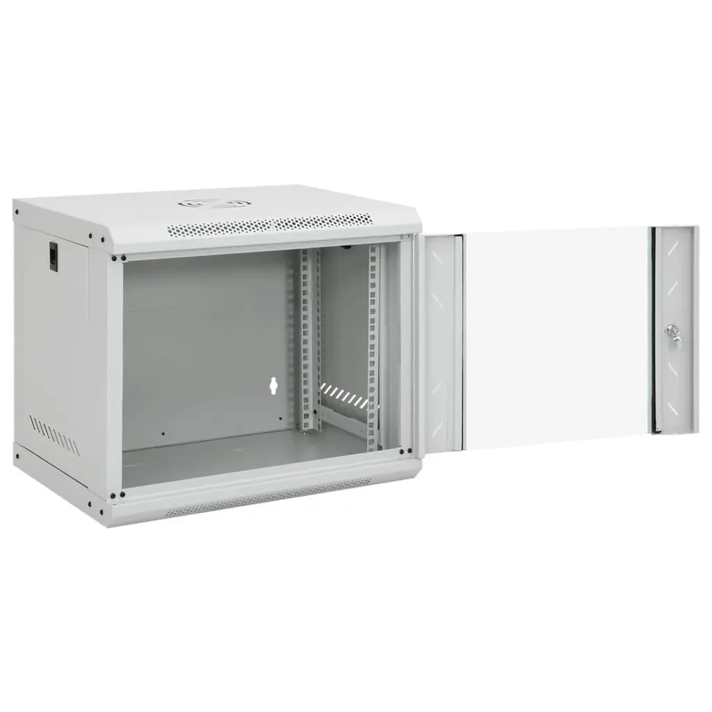 9U Wall Mounted Network Cabinet 19" Data Server Rack 53x40x45 cm Grey