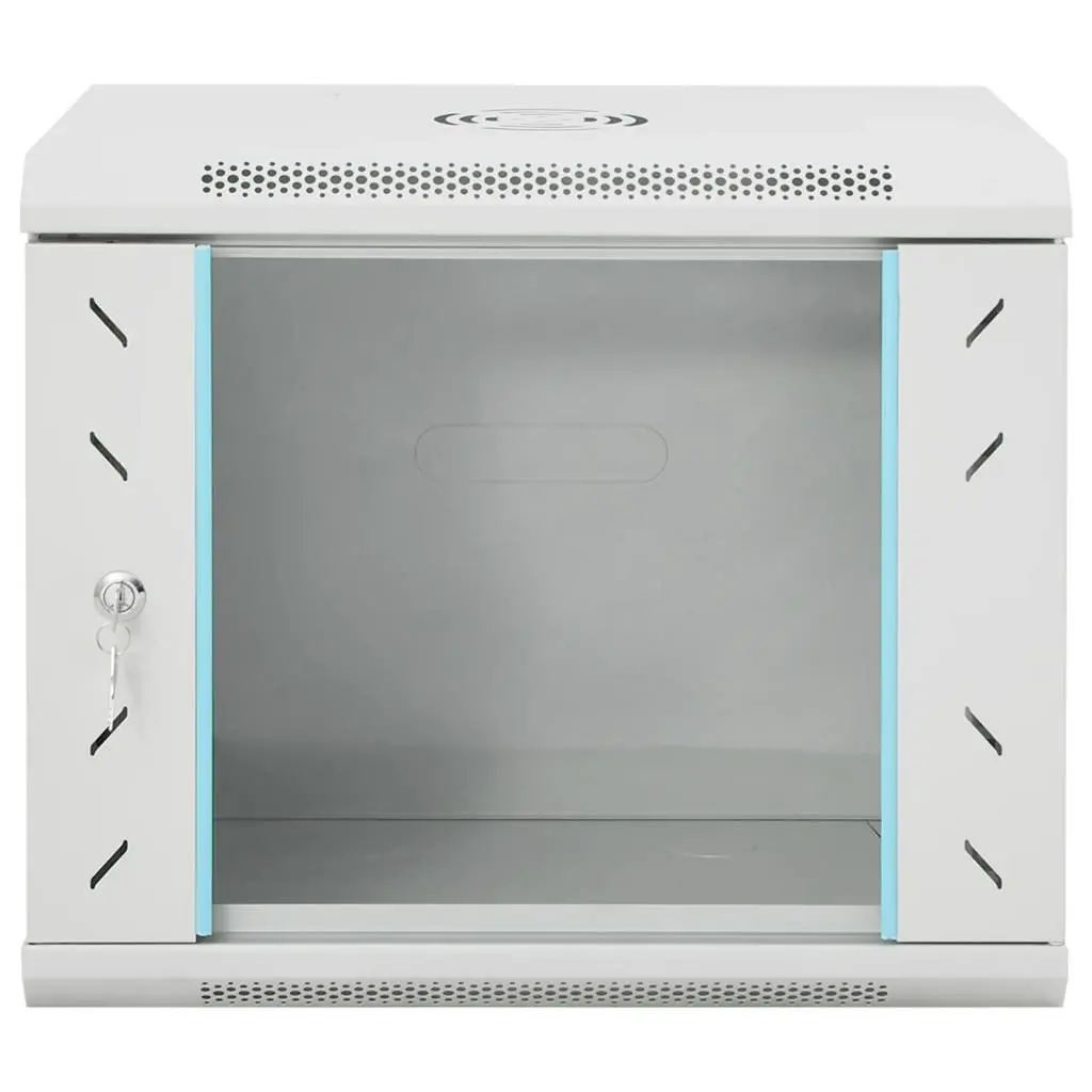 9U Wall Mounted Network Cabinet 19" Data Server Rack 53x40x45 cm Grey