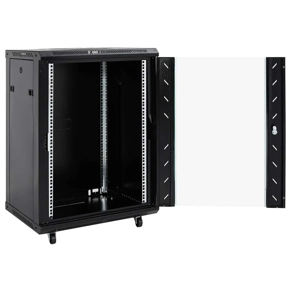 15U Network Cabinet Rack Mount Server Storage Enclosure Black