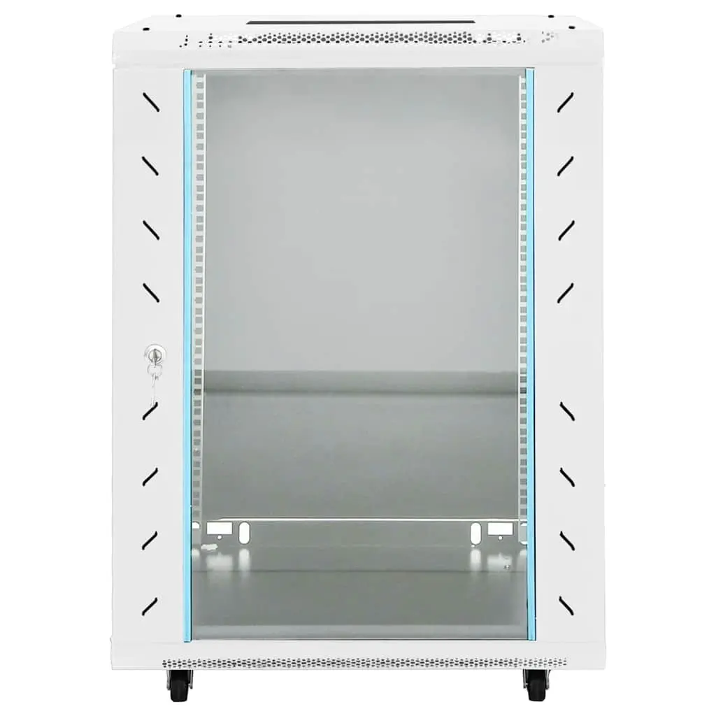 15U Network Cabinet Rack Mount Grey Storage Equipment Enclosure