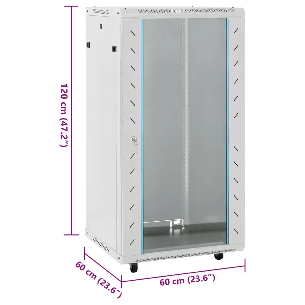 22U Network Cabinet Data Storage Rack System 19 Inch Grey