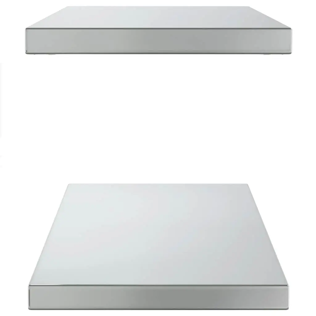 Wall Shelves Storage 75x30 cm Silver Stainless Steel 2 Piece