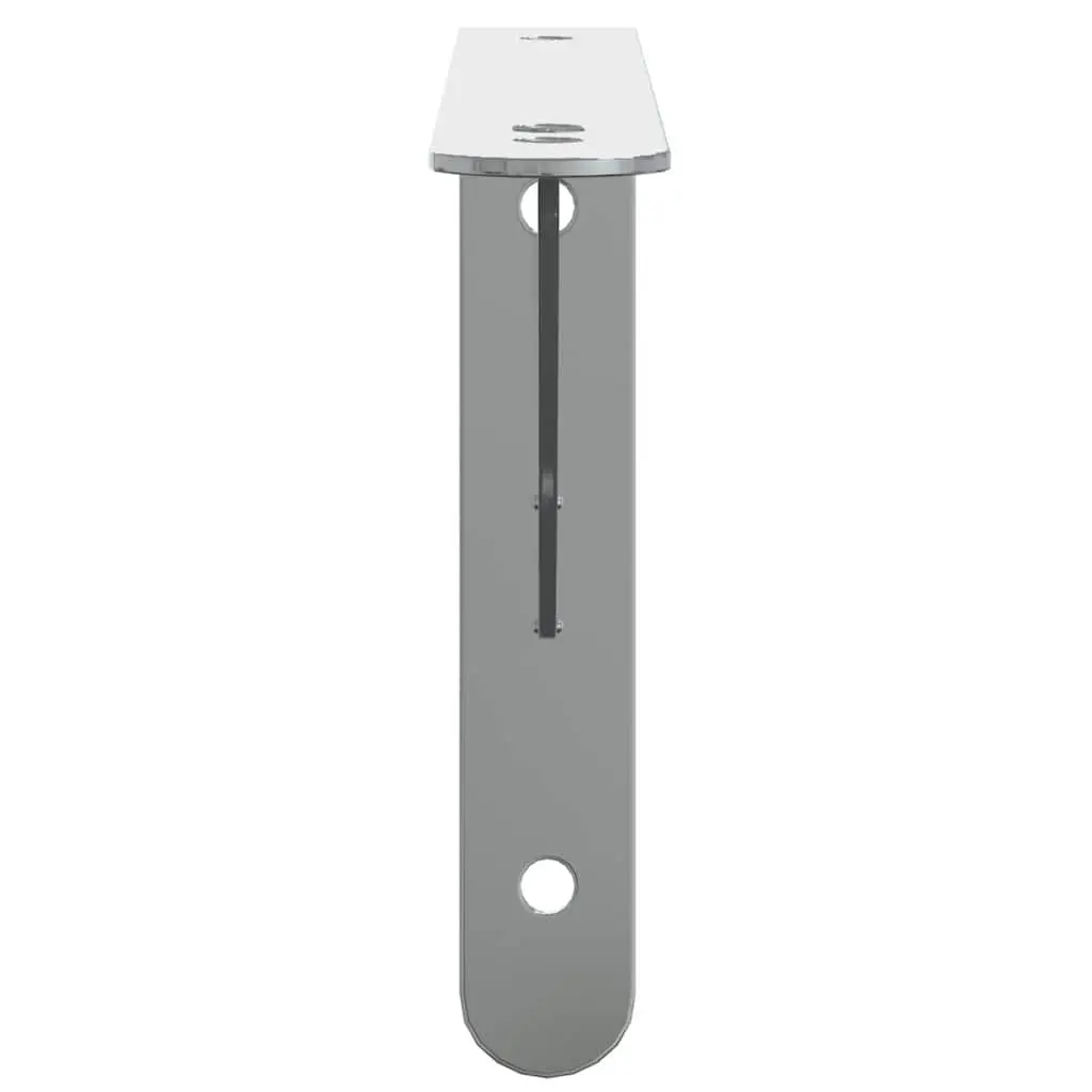 Shelf Brackets Stainless Steel Wall Mount Support 23.5 x 2.5 x 15.5 cm Silver 4 Piece