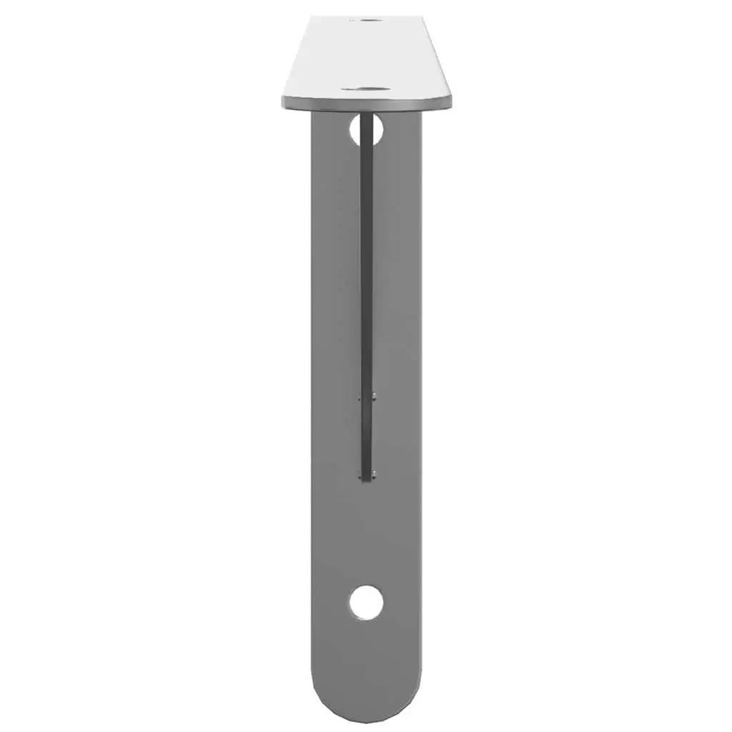 Shelf Brackets Wall Mount Stainless Steel Silver DIY Storage Support 30 x 2.5 x 15.5 cm 4 Pieces