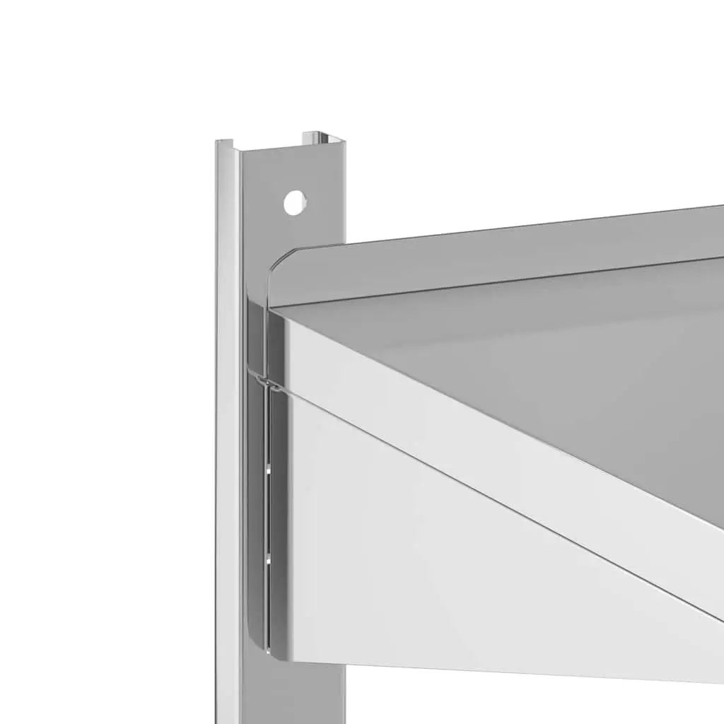 2-Tier Stainless Steel Wall Shelf