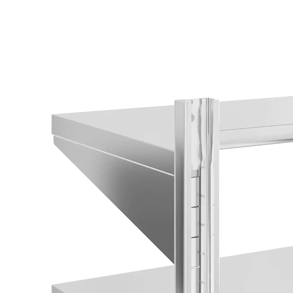 2-Tier Stainless Steel Wall Shelf