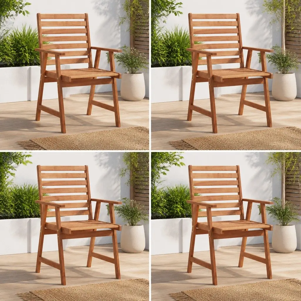 4 Piece Set of Outdoor Dining Chairs