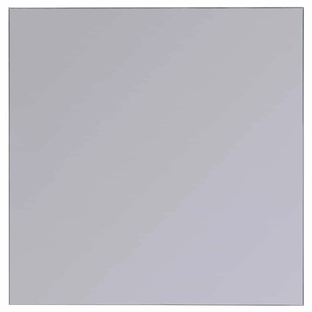 Frameless Mirror Tiles Set 16 pcs 20.5cm Silver Glass Wall Decor Reflective