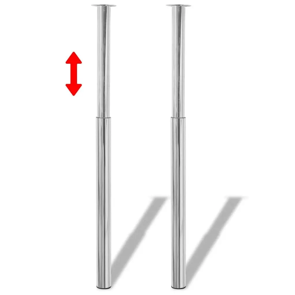 Adjustable Table Legs in Chrome Finish